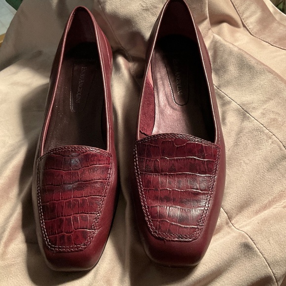 Classic ENZO‎ ANGIOLINI Liberty Cordovan Croc Leather Flats SZ 9M - Picture 8 of 9